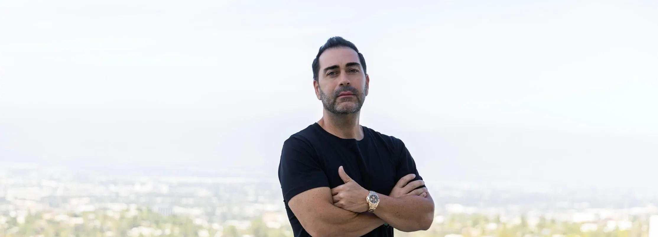 Makan Mostafavi at his home above the San Fernando Valley